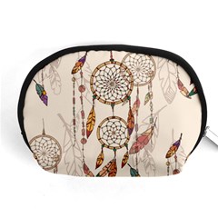 Coloured Dreamcatcher Background Accessory Pouch (medium) by Wegoenart