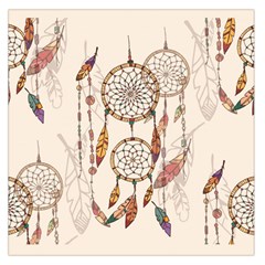 Coloured Dreamcatcher Background Large Satin Scarf (square) by Wegoenart