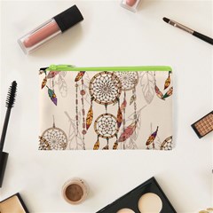 Coloured Dreamcatcher Background Cosmetic Bag (xs) by Wegoenart