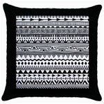 Boho Style Pattern Throw Pillow Case (Black) Front