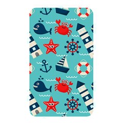 Seamless Pattern Nautical Icons Cartoon Style Memory Card Reader (rectangular) by Wegoenart