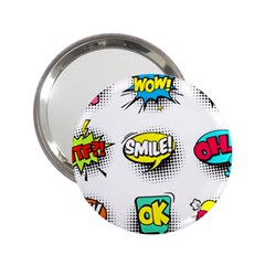 Set Colorful Comic Speech Bubbles 2 25  Handbag Mirrors by Wegoenart