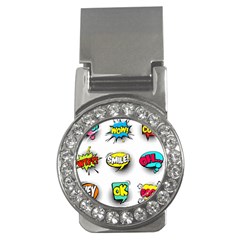 Set Colorful Comic Speech Bubbles Money Clips (cz)  by Wegoenart