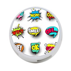 Set Colorful Comic Speech Bubbles 4-port Usb Hub (two Sides) by Wegoenart