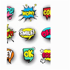 Set Colorful Comic Speech Bubbles Small Garden Flag (two Sides) by Wegoenart