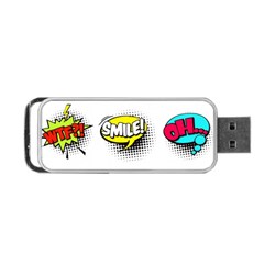 Set Colorful Comic Speech Bubbles Portable Usb Flash (one Side) by Wegoenart