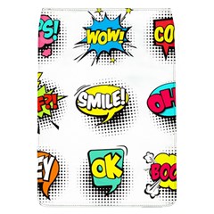 Set Colorful Comic Speech Bubbles Removable Flap Cover (l) by Wegoenart