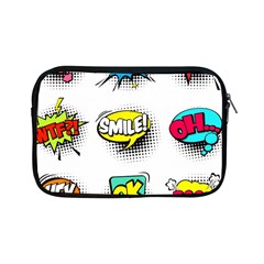 Set Colorful Comic Speech Bubbles Apple Ipad Mini Zipper Cases by Wegoenart