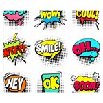 Set Colorful Comic Speech Bubbles Double Sided Flano Blanket (Small)  50 x40  Blanket Back