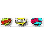 Set Colorful Comic Speech Bubbles Small Flano Scarf Back