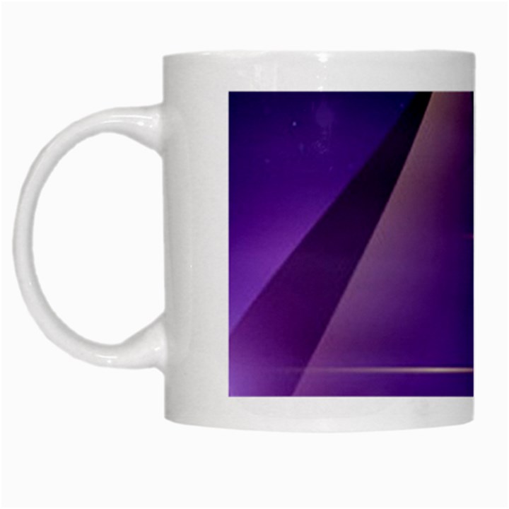 Egyptian Pyramids Night Landscape Cartoon White Mugs