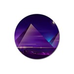 Egyptian Pyramids Night Landscape Cartoon Magnet 3  (Round) Front