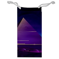 Egyptian Pyramids Night Landscape Cartoon Jewelry Bag