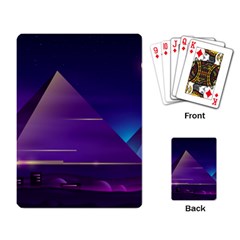 Egyptian Pyramids Night Landscape Cartoon Playing Cards Single Design (Rectangle)