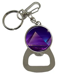 Egyptian Pyramids Night Landscape Cartoon Bottle Opener Key Chain by Wegoenart