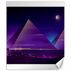 Egyptian Pyramids Night Landscape Cartoon Canvas 20  X 24  by Wegoenart