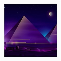 Egyptian Pyramids Night Landscape Cartoon Medium Glasses Cloth