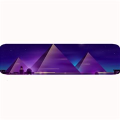 Egyptian Pyramids Night Landscape Cartoon Large Bar Mats