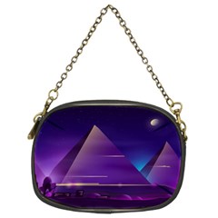 Egyptian Pyramids Night Landscape Cartoon Chain Purse (two Sides) by Wegoenart