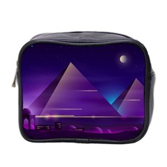 Egyptian Pyramids Night Landscape Cartoon Mini Toiletries Bag (two Sides) by Wegoenart