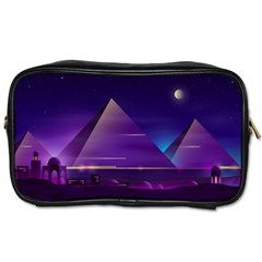 Egyptian Pyramids Night Landscape Cartoon Toiletries Bag (One Side)