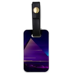 Egyptian Pyramids Night Landscape Cartoon Luggage Tag (one side)