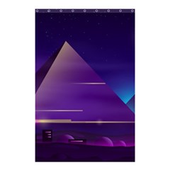 Egyptian Pyramids Night Landscape Cartoon Shower Curtain 48  X 72  (small)  by Wegoenart