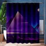 Egyptian Pyramids Night Landscape Cartoon Shower Curtain 60  x 72  (Medium)  60 x72  Curtain