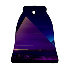 Egyptian Pyramids Night Landscape Cartoon Bell Ornament (two Sides) by Wegoenart