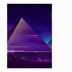 Egyptian Pyramids Night Landscape Cartoon Small Garden Flag (Two Sides)