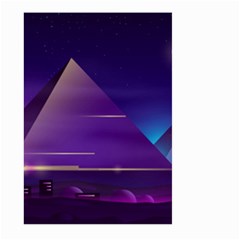 Egyptian Pyramids Night Landscape Cartoon Large Garden Flag (Two Sides)