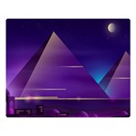 Egyptian Pyramids Night Landscape Cartoon Double Sided Flano Blanket (Large)  80 x60  Blanket Front