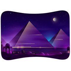 Egyptian Pyramids Night Landscape Cartoon Velour Seat Head Rest Cushion