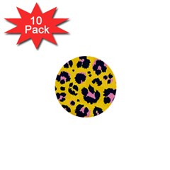 Leopard Print Seamless Pattern 1  Mini Buttons (10 Pack)  by Wegoenart