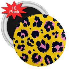 Leopard Print Seamless Pattern 3  Magnets (10 pack) 