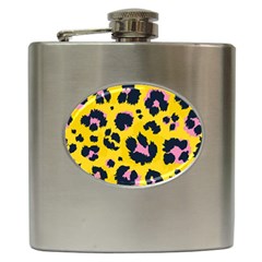 Leopard Print Seamless Pattern Hip Flask (6 oz)