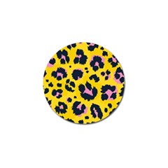 Leopard Print Seamless Pattern Golf Ball Marker