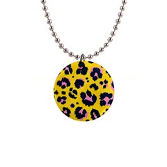 Leopard Print Seamless Pattern 1  Button Necklace