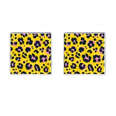 Leopard Print Seamless Pattern Cufflinks (Square)