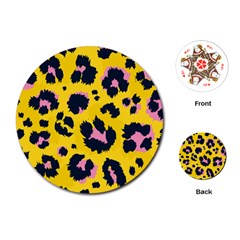 Leopard Print Seamless Pattern Playing Cards Single Design (Round)