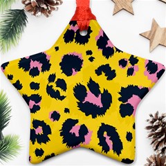 Leopard Print Seamless Pattern Star Ornament (Two Sides)