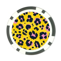 Leopard Print Seamless Pattern Poker Chip Card Guard