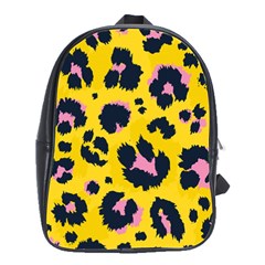 Leopard Print Seamless Pattern School Bag (Large)