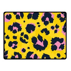 Leopard Print Seamless Pattern Fleece Blanket (Small)