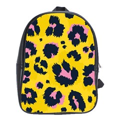 Leopard Print Seamless Pattern School Bag (XL)