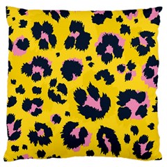 Leopard Print Seamless Pattern Large Flano Cushion Case (Two Sides)