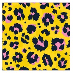 Leopard Print Seamless Pattern Large Satin Scarf (Square)