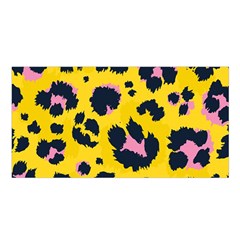 Leopard Print Seamless Pattern Satin Shawl