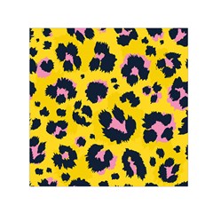 Leopard Print Seamless Pattern Small Satin Scarf (Square)