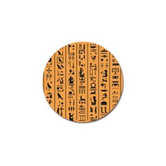 Egyptian Hieroglyphs Ancient Egypt Letters Papyrus Background Vector Old Egyptian Hieroglyph Writing Golf Ball Marker (4 Pack) by Wegoenart